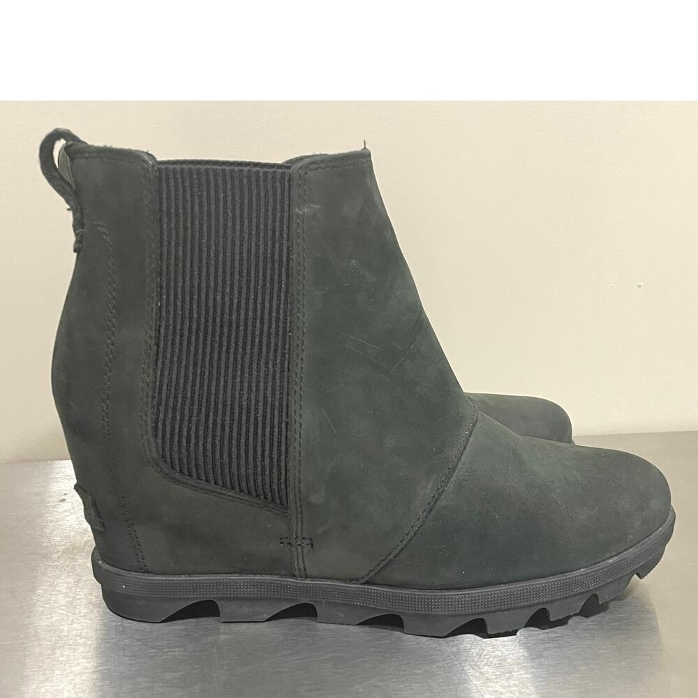 Sorel Joan Of Arctic Wedge II Chelsea Boots Womens Black Size 8.5